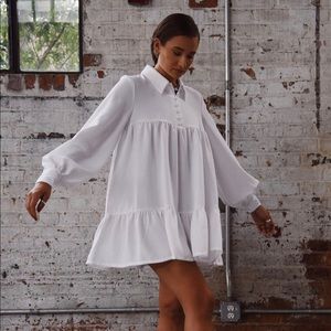 Danielle Bernstein White Babydoll Dress